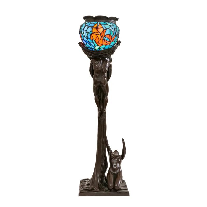 Meyda Lighting Meyda Tiffany & Stained Glass Metal Torchiere Lamp