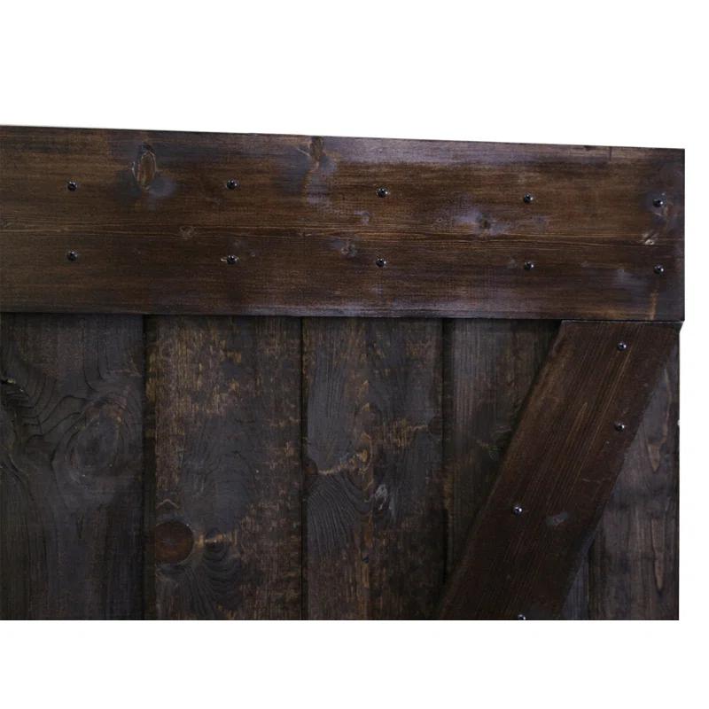 Calhome 84'' Solid Wood Paneled Painted without Installation Hardware Kit Barn Door