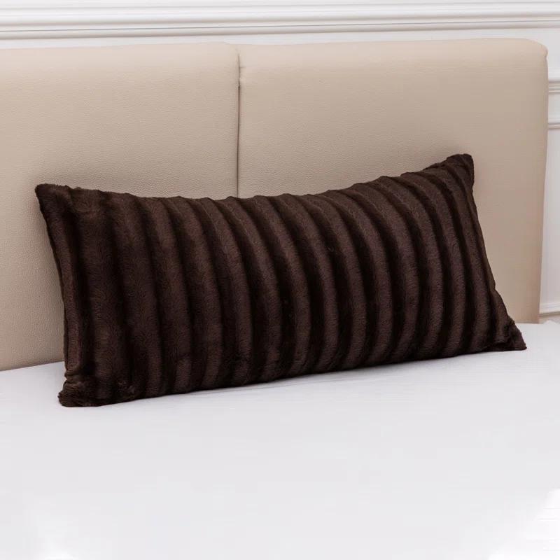 Cheer Collection Faux Fur Throw Pillow