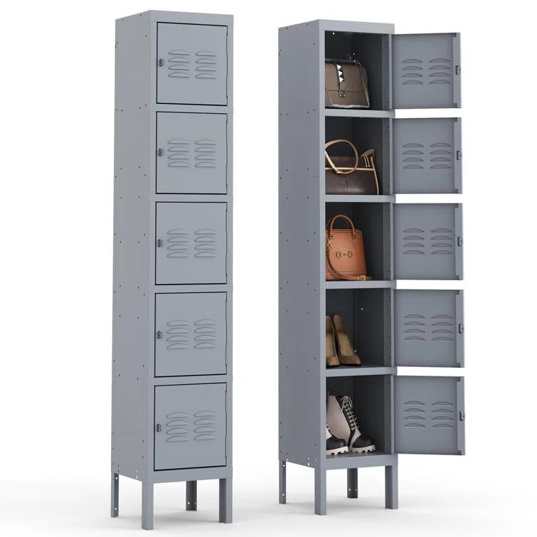 BIZOE Metal Locker Steel Storage Cabinet School Gym Employees Students Steel Locker