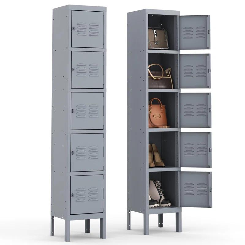 BIZOE Metal Locker Steel Storage Cabinet School Gym Employees Students Steel Locker