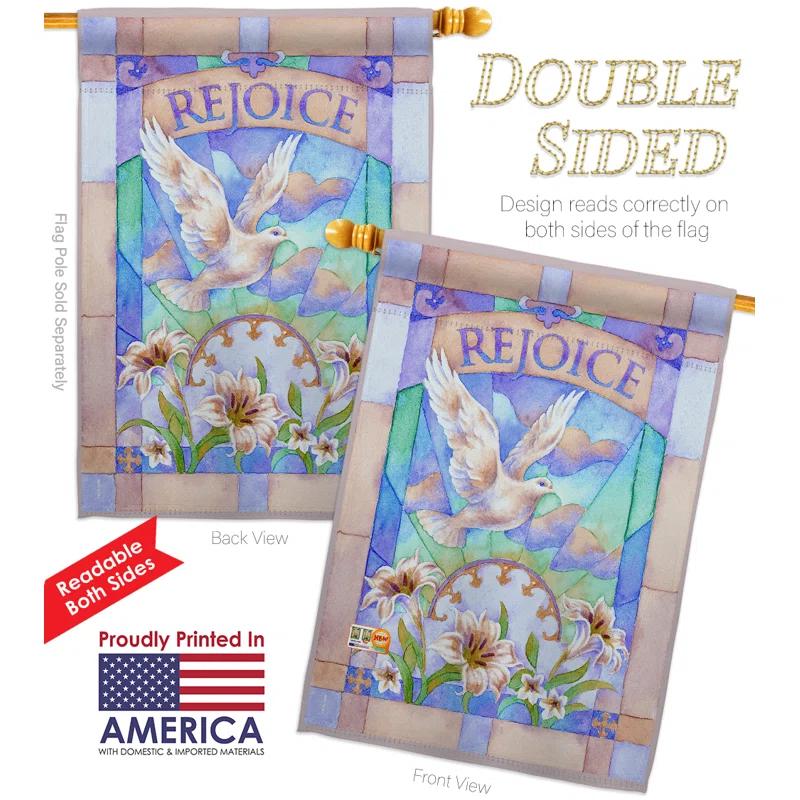 Breeze Decor Double Sided 40'' H x 28'' W Polyester Animal Flag Set