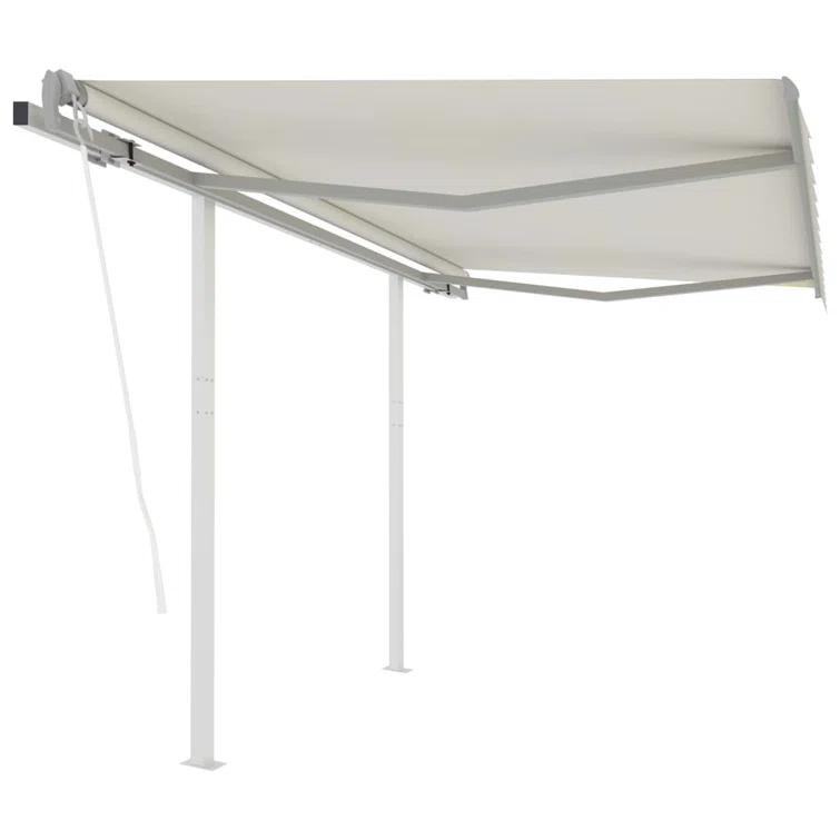 vidaXL VidaXL 120'' W x 100'' D Polyester Cover Retractable Patio Awning