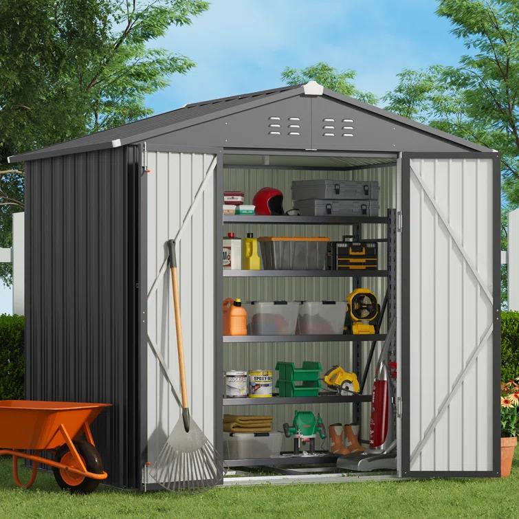 Bealife 8 ft. W x 6 ft. D Outdoor Storage Shed