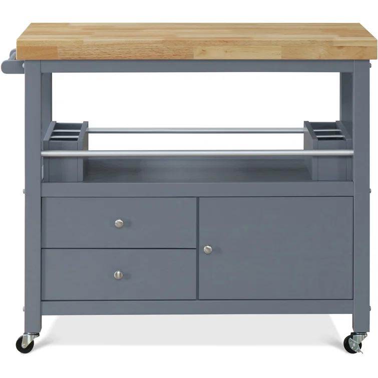 ClickDecor Gerolakkos ClickDecor Anson Kitchen Island Bar Cart with Storage
