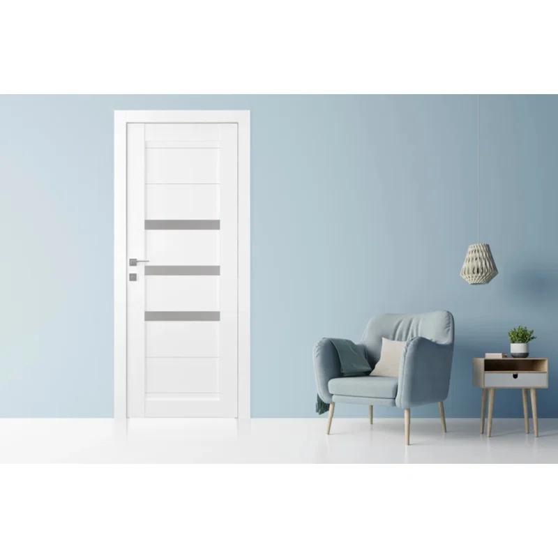 Belldinni Dora DIY-FRIENDLY Paneled Prefinished Wood and Glass Composite Single Prehung Door