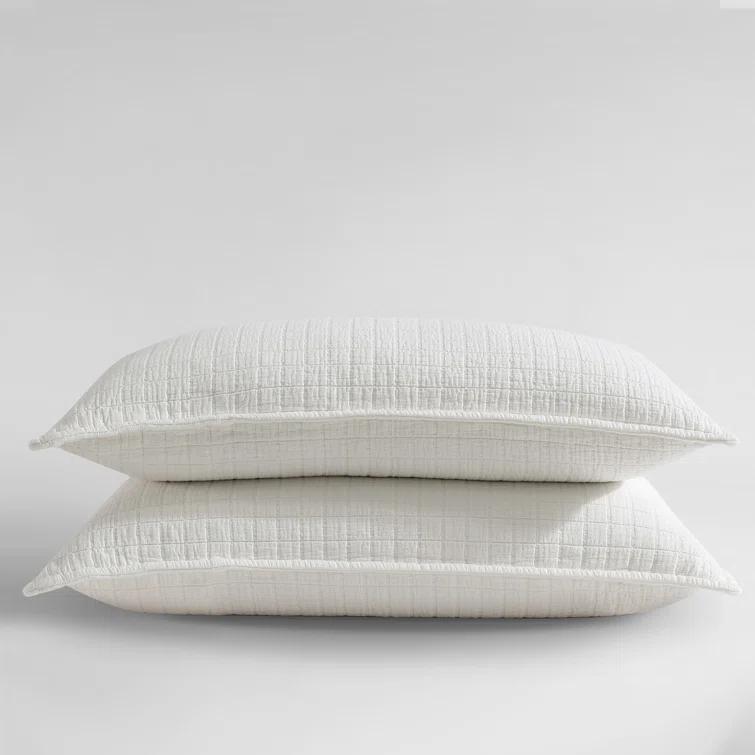 Calvin Klein Calvin Klein Essential Garment Washed Solid Cotton Sham Set (Set of 2)