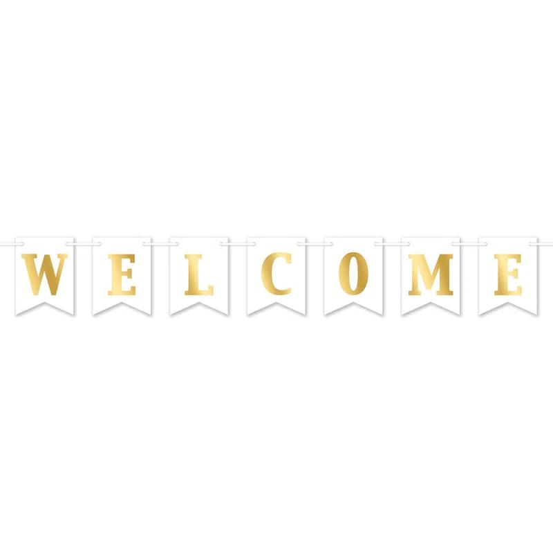 Beistle Foil Welcome Streamer - 6" x 6' - Pack of 12
