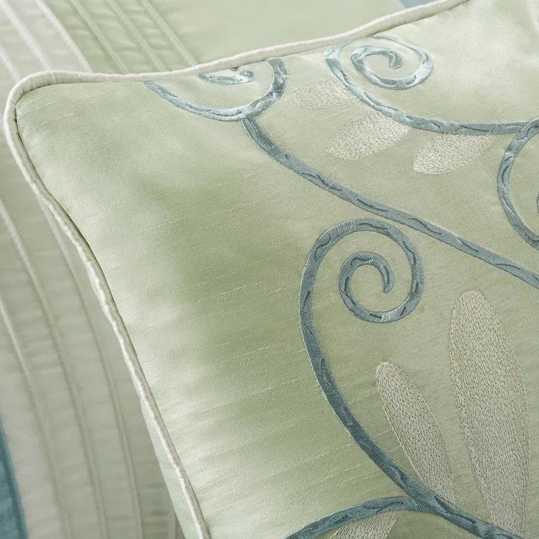 Madison Park Amherst 7 Piece Striped and Pleated Comforter Set