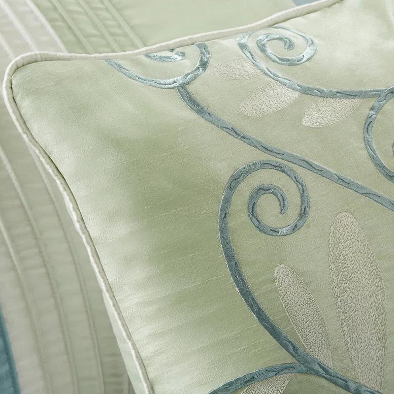 Madison Park Amherst 7 Piece Striped and Pleated Comforter Set