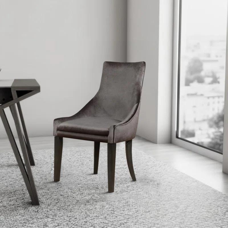 Wenty 38'' H Wood+Fabric Upholstered Side Chair (Set of 2)