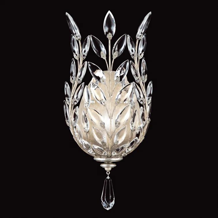 Crystal Laurel Flush Mounted Sconce