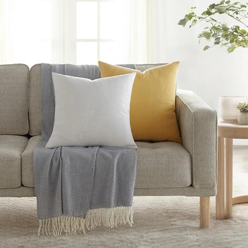 Becky Cameron Solid Cotton Throw Pillow