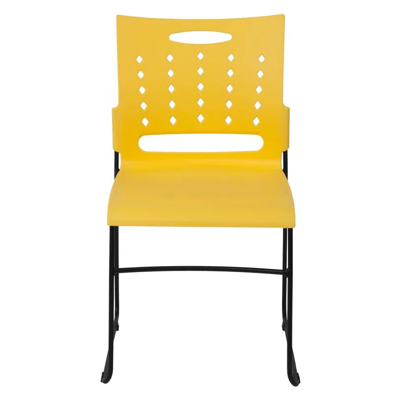 Flash Furniture 881 lb. Capacity Sled Base Stack Chair with Carry Handle and Air-Vent Back