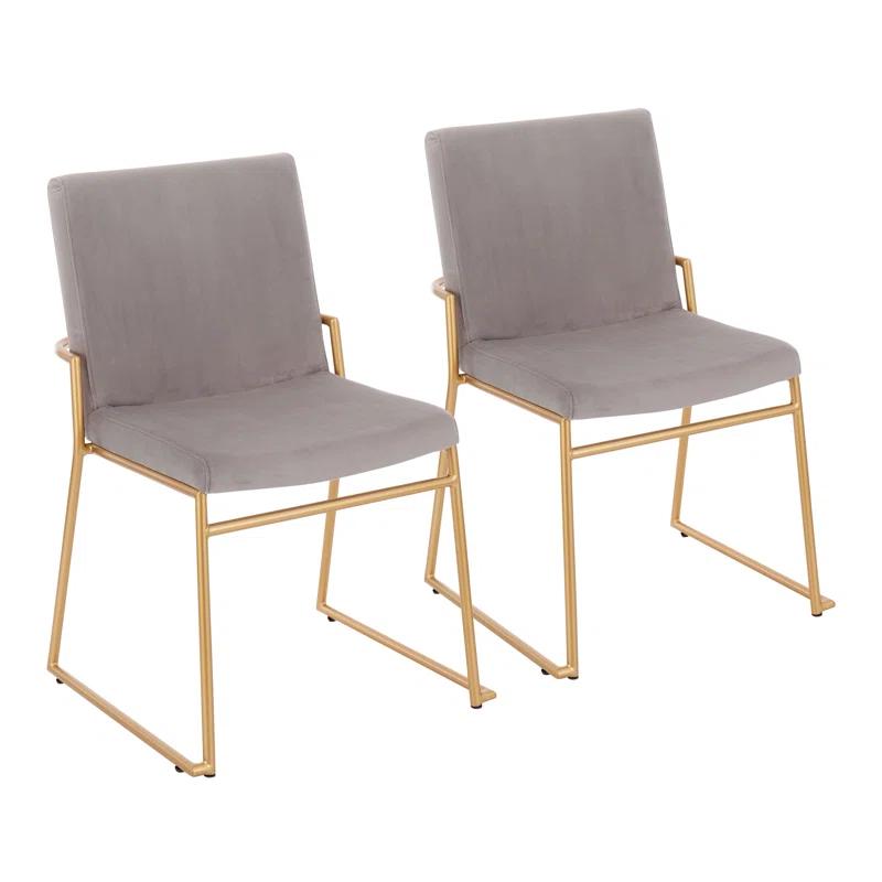 Everly Quinn Gradin Faux Leather Side Chair (Set of 2)
