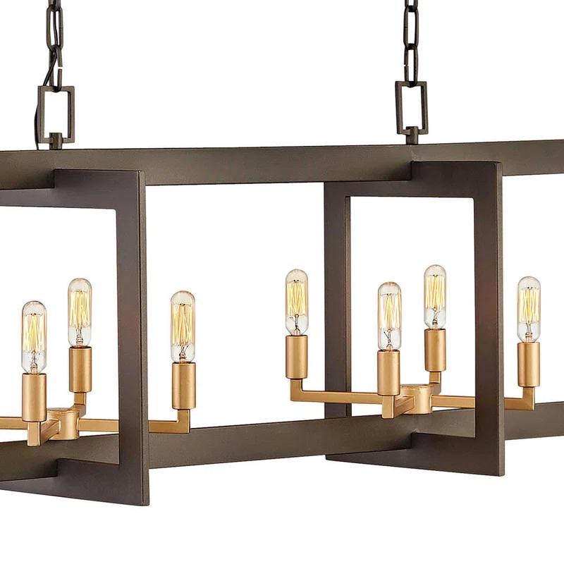 Hinkley Anders 8 - Light Candle Style Square / Rectangle Chandelier