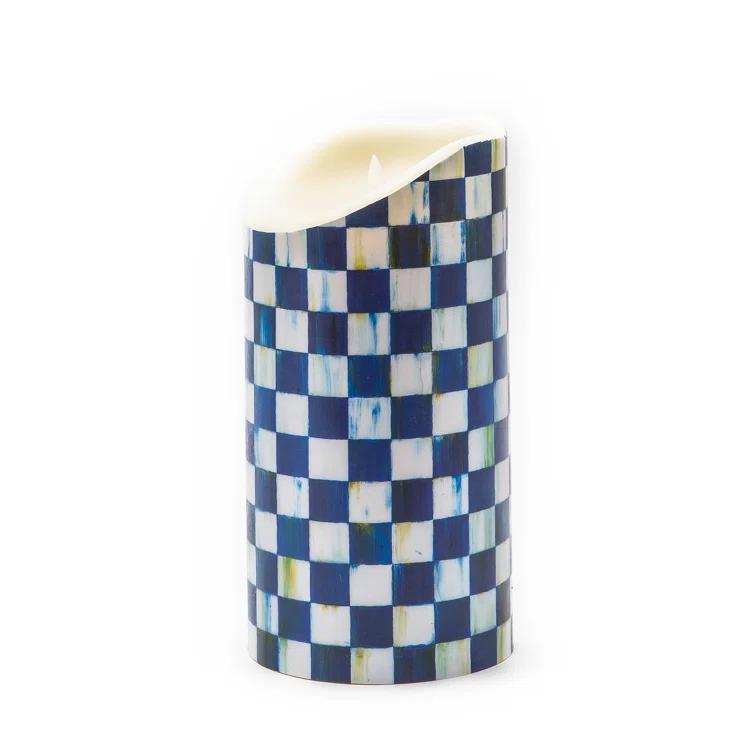 MacKenzie-Childs Royal Check® Flicker Pillar Candle