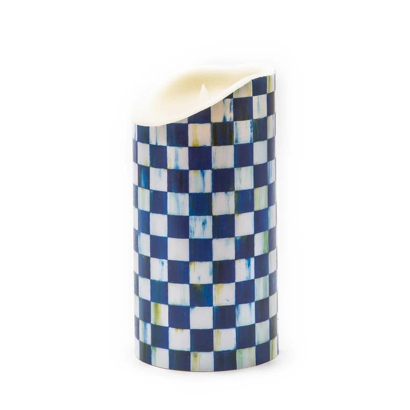 MacKenzie-Childs Royal Check® Flicker Pillar Candle