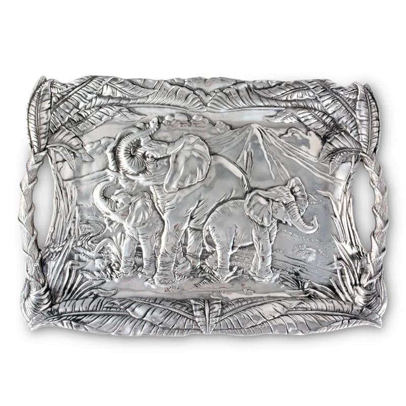 Arthur Court Designs Elephant Metal Tray