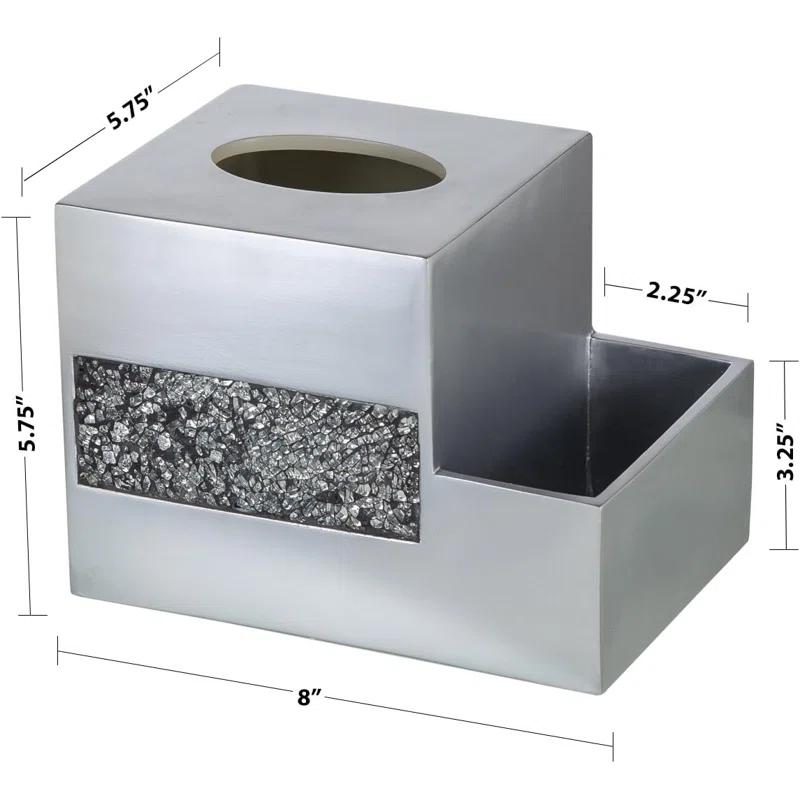 Creative Scents Brushed Nickel Tissue Box Cover