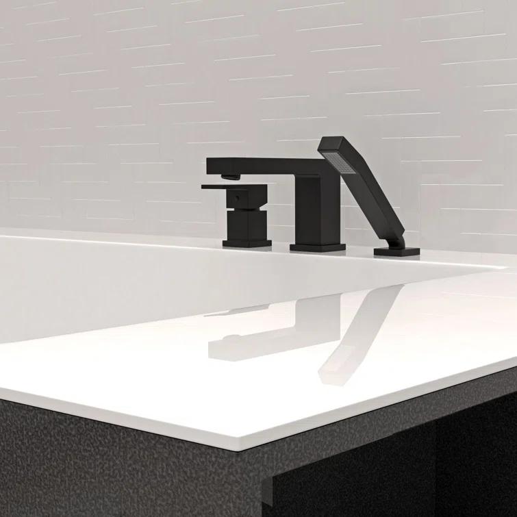 Keeney Quadrato Deck Tub Filler with Diverter QUA43CMB