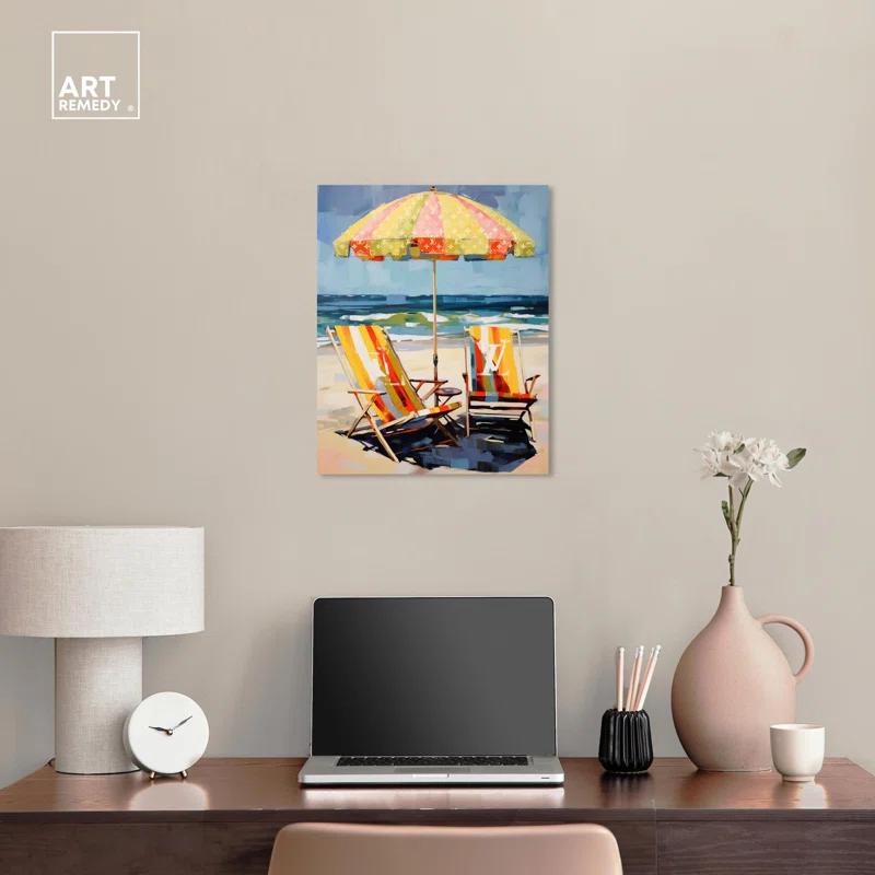 Art Remedy Glam Partners at the Beach Canvas Glam Coastal Wall Art by Art Remedy