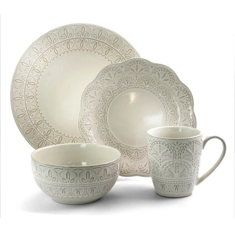 Ophelia & Co. Avelar 16 Piece Stoneware Dinnerware Set - Service for 4