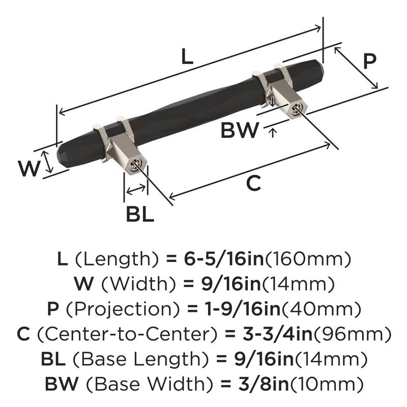 Amerock London 3-3/4 inch (96mm) Center-to-Center