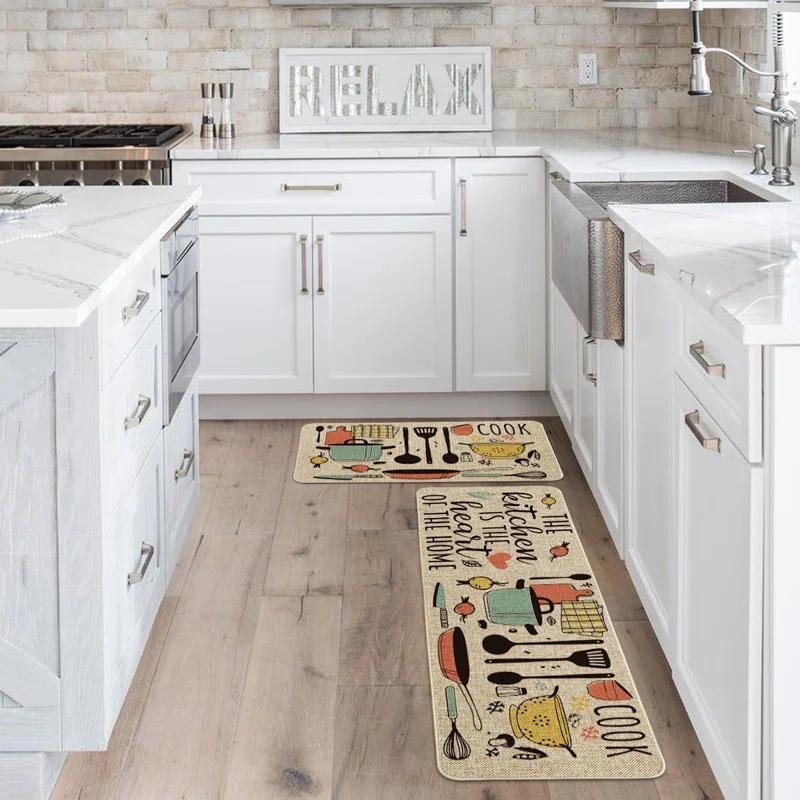 Rosalind Wheeler The Kitchen is The Heart of The Home Kitchen Mats Set of 2