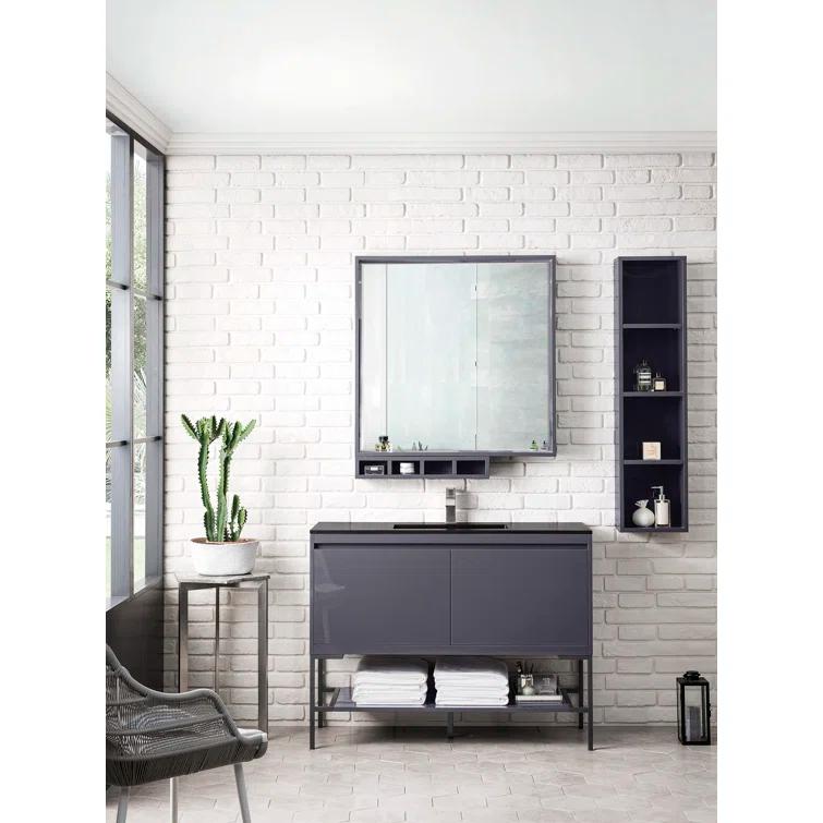James Martin Vanities Milan Wood Flat Wall Mirror