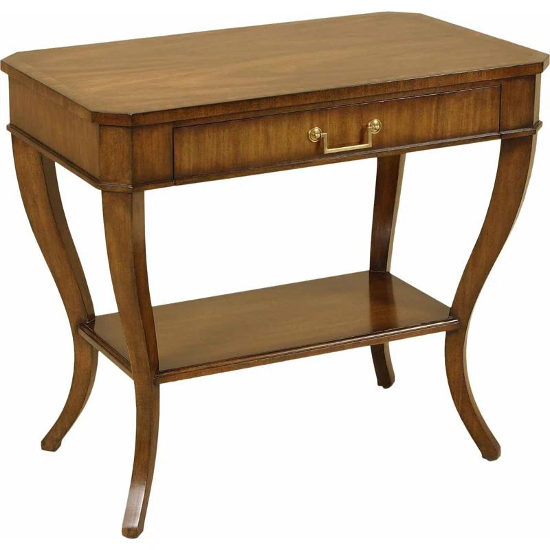 Maitland-Smith Cinnamon Solid Wood End Table with Storage