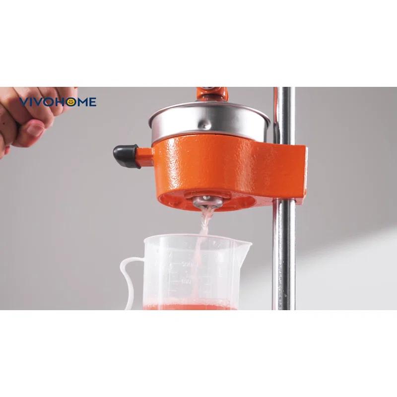 Stainless Steel Black Manual Hand Press Orange Juicer Machine
