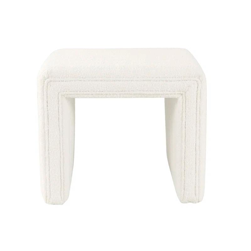 Hokku Designs Modern Channel Tufted Ottoman for Living Room & Bedroom