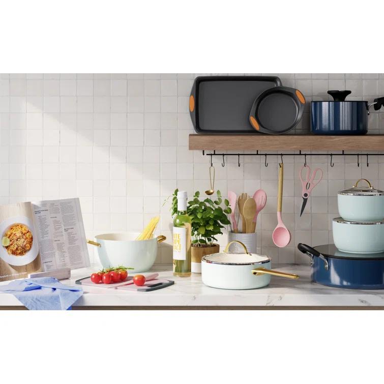 Basic Essentials Basic Essentials White Serveware 8 Piece Cooking Utensil Set with Utensil Crock