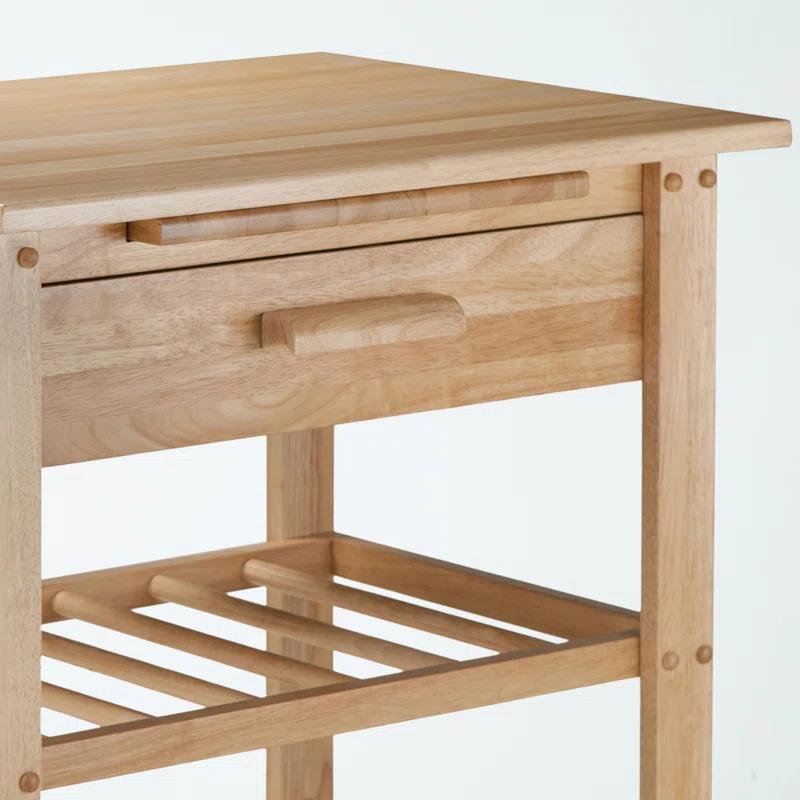 Millwood Pines Schulenburg Wood Kitchen Cart