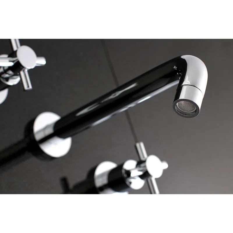 Kingston Brass Concord Two-Handle 3-Hole Wall Mount Roman Tub Faucet