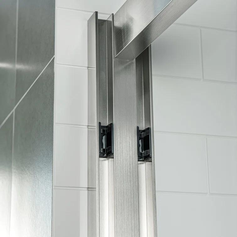 WoodBridge 56-60X62" Double Sliding Tub Door with 3/8" Thickened Upgrade Tempered Glass | Stainless Steel Hardware | Safe, Explosion-Resistant, Clear & Stylish, Sturdy & Durable  SDD6062-B