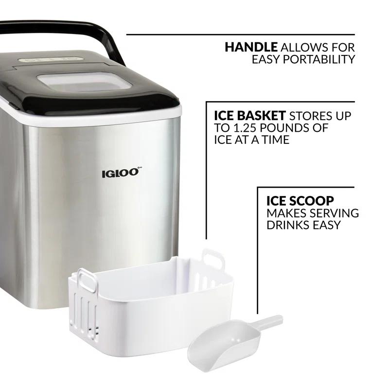 Igloo Igloo 26-Pound Automatic Self-Cleaning Portable Countertop Ice Maker Machine With Handle