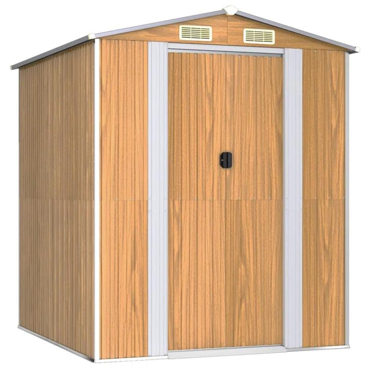 VidaXL 6.3 ft. W x 6.27 ft. D Steel Traditional Storage Shed