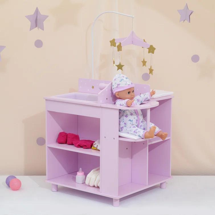Teamson Kids Olivia's Little World Wooden Doll Changing Station
