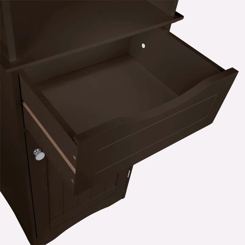 RiverRidge Home RiverRidge Ashland Tall Bathroom Storage Linen Cabinet and Organizer with Drawer and Shelves