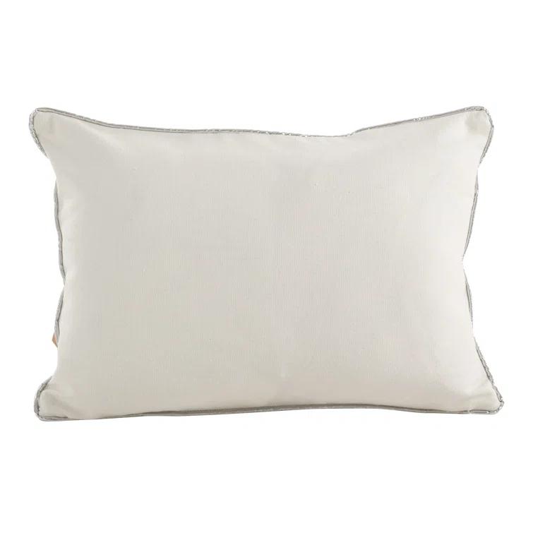 Saro Poinsettia Pillow Collection Floral Cotton Throw Pillow