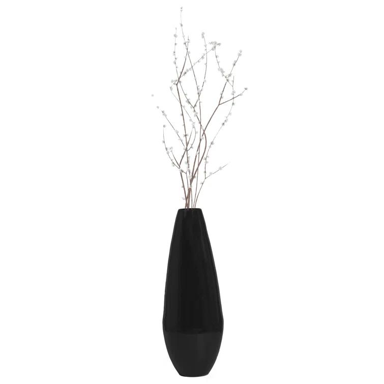 Orren Ellis 31.5" Spun Bamboo Tall Floor Vase - Sleek Matte Finish, Elegant Home Decoration, Modern Accent Piece, Living Room Decor, Handcrafted Bamboo Art, Contemporary Interior Design, Unique Tall Vase & Reviews | Wayfair