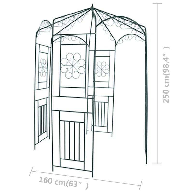 Winston Porter Anastashia 63" W Metal Arbor in Green