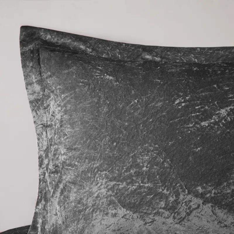Intelligent Design Felicia Crushed Velvet Comforter Set with Throw Pillow