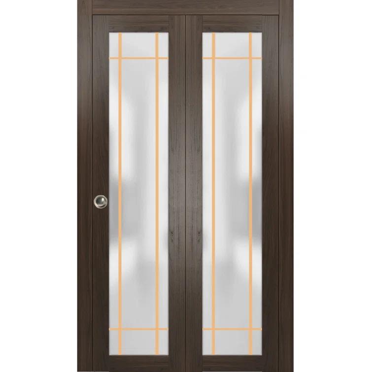 SARTODOORS 2113 Solid + Manufactured Wood Paneled Bi-Fold Door