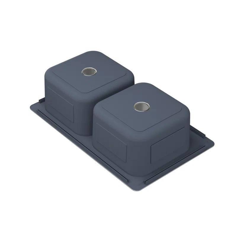 KDK HOME KH-3322T+Grid KDK HOME 33" x 22" Drop In Kitchen Sink 50/50 Double Bowl Sink with Bottom Grid & Basket Strainer