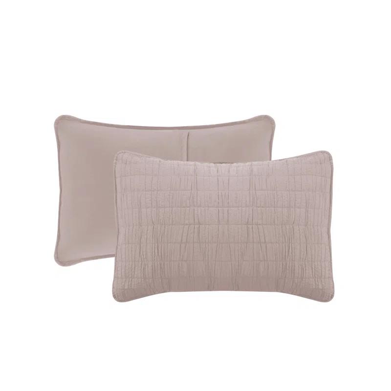Swift Home Ultra Soft Crinkle Washed Microfiber 3-Piece Quilt Set