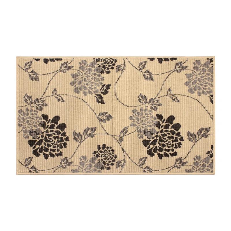 Laura Ashley Laura Ashley Jaya Stencil Chrysanthemum Beige Indoor/Outdoor Area Rug