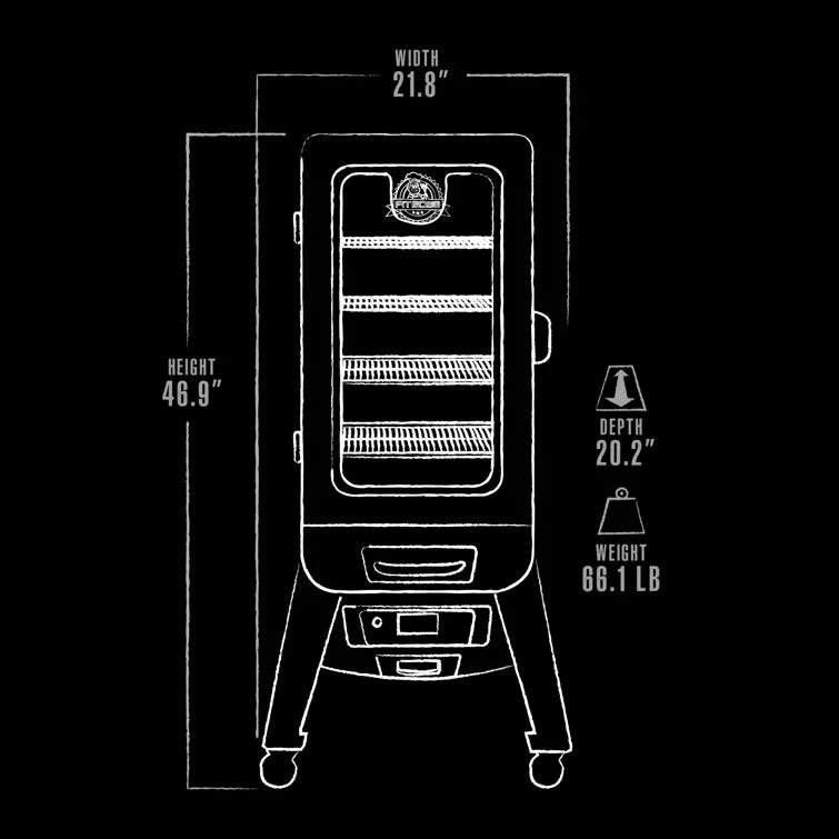 Pit Boss Pit Boss 3-Series Electric Vertical Smoker, Silver Hammertone